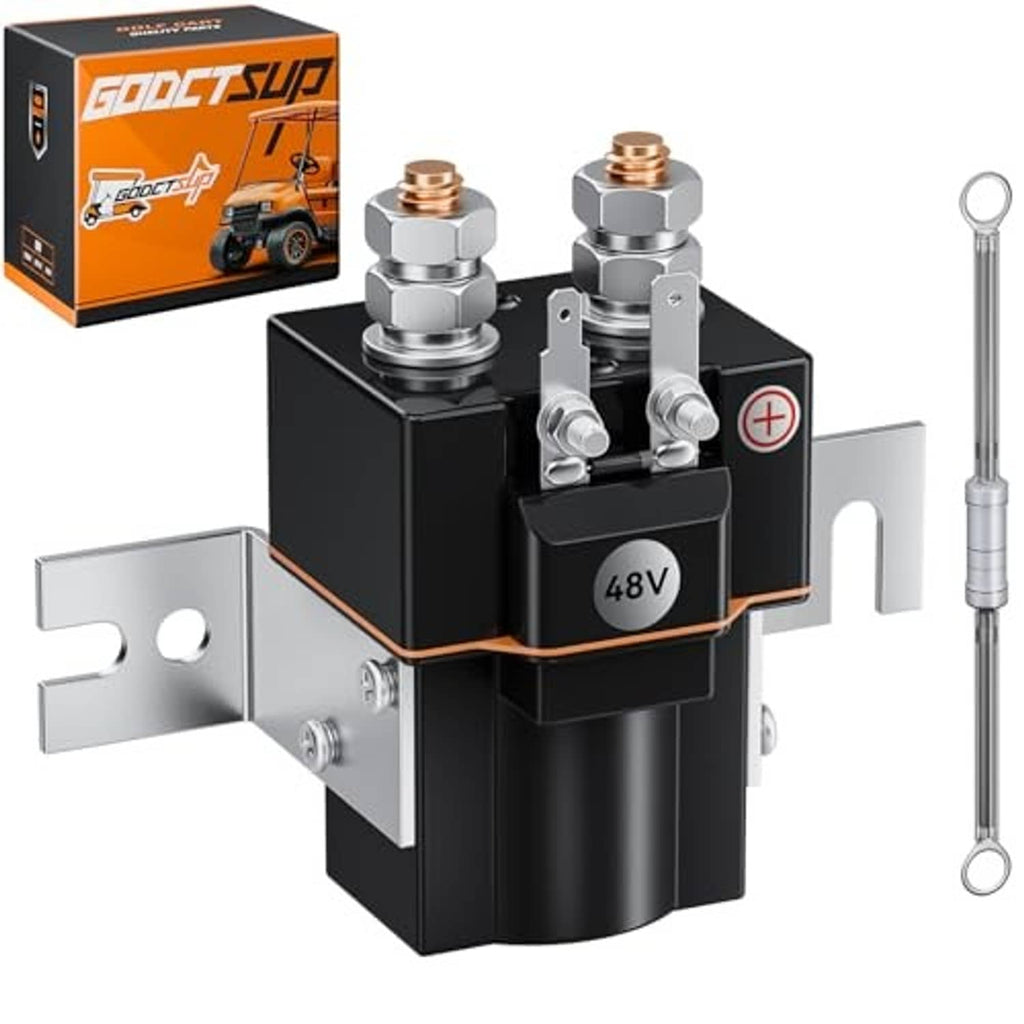 48V electric solenoid with dual copper terminals, mounting bracket and wrench tool