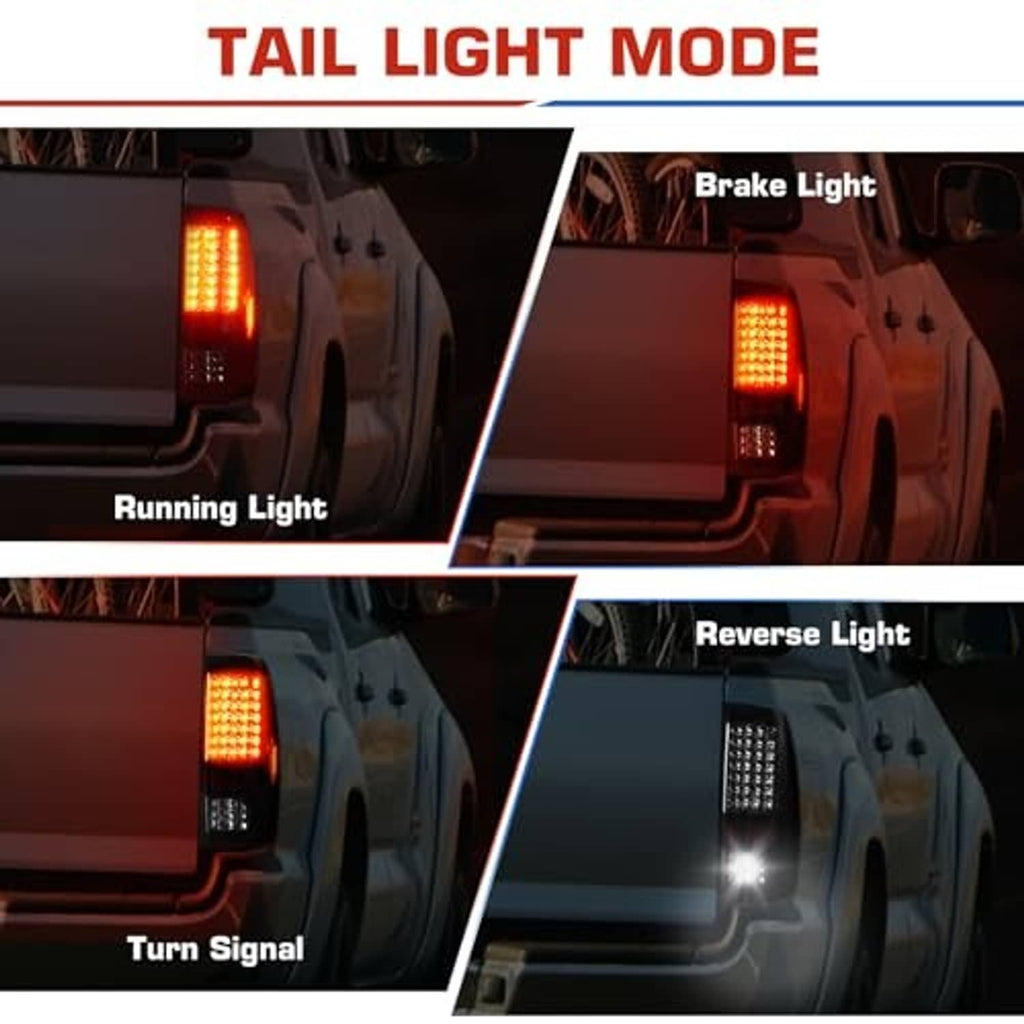 LED taillight with multiple lighting modes: running, brake, turn, reverse