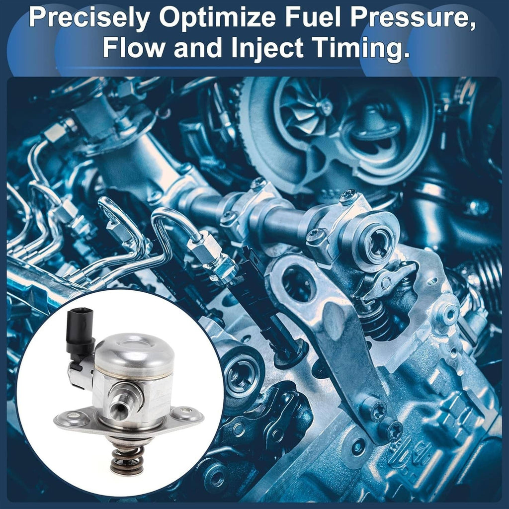 Fuel pressure pump close-up with metal canister, spring, and threaded outlet