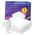 White massage table warmer heating blanket with detachable controller and power cord