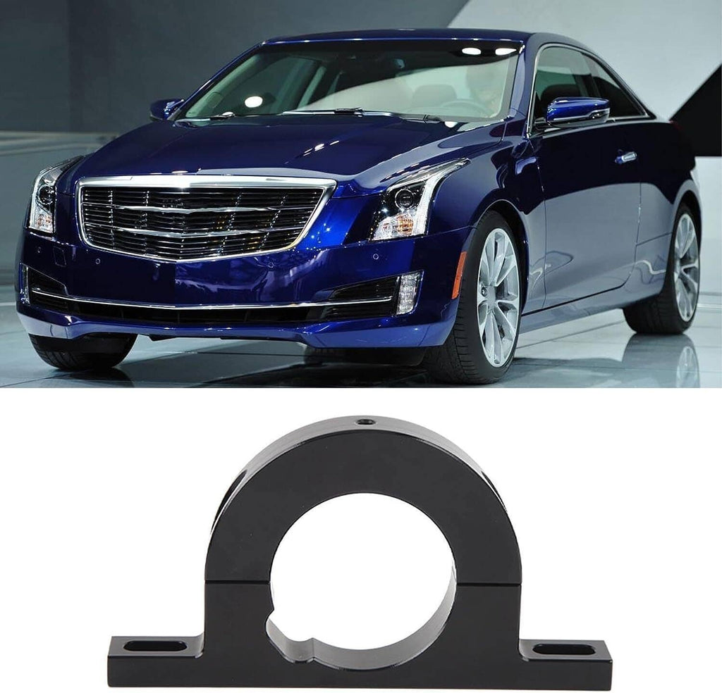 Black steering column mounting bracket with rounded arch, center opening, and side mounts.