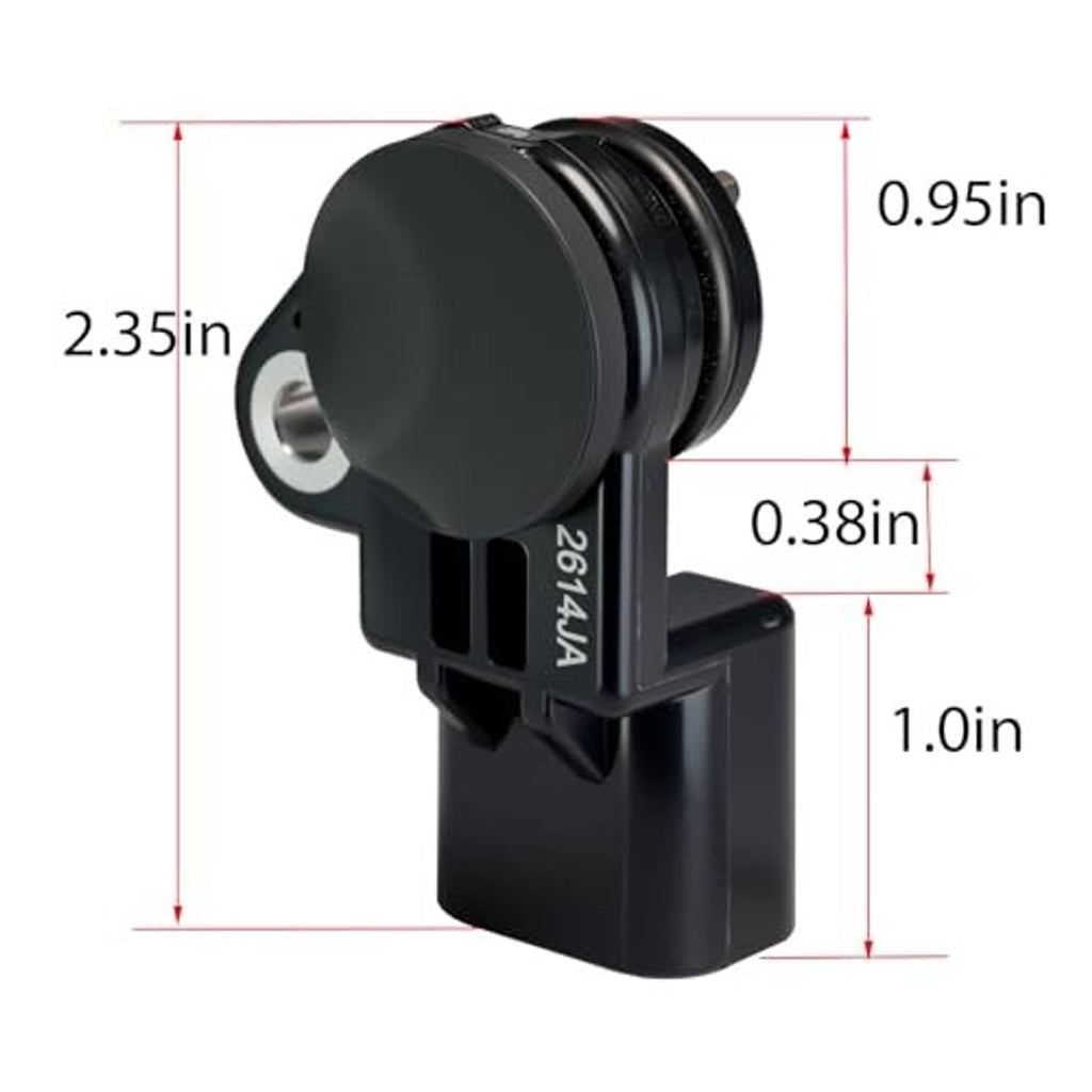 Compact camshaft position sensor with black body and circular mounting cap