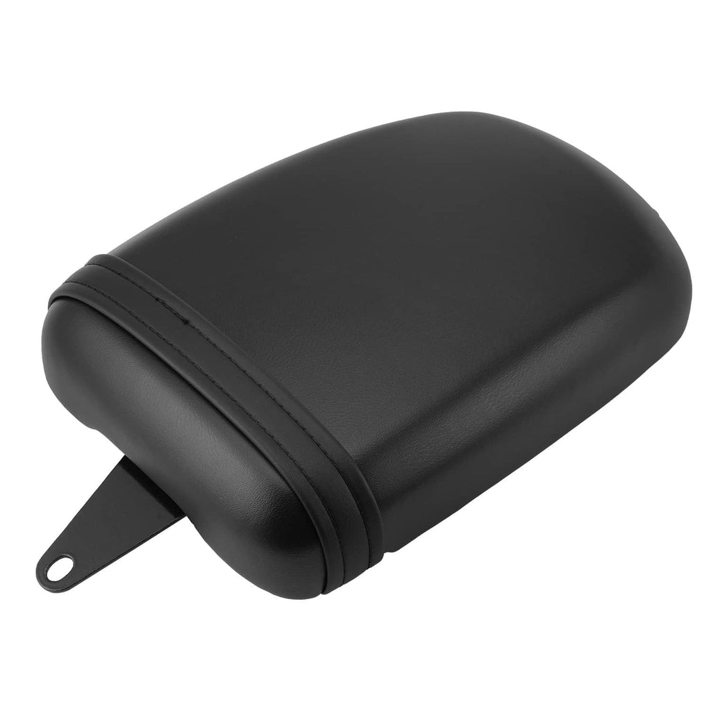Black passenger seat pad with stitched edge and mounting tab