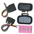 5-pin male and female headlight connector plug set with wire harness pigtails