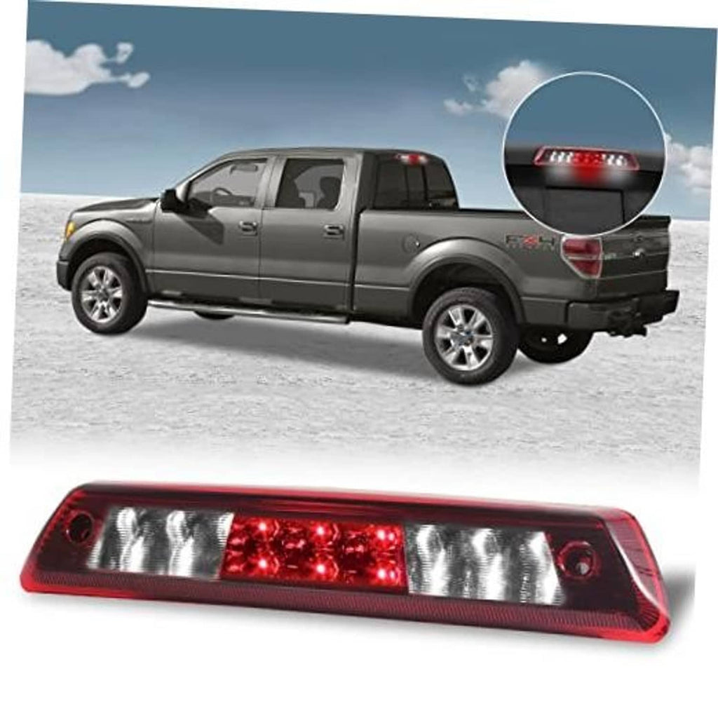 Rear tail brake light replacement with red lens and clear LED sections
