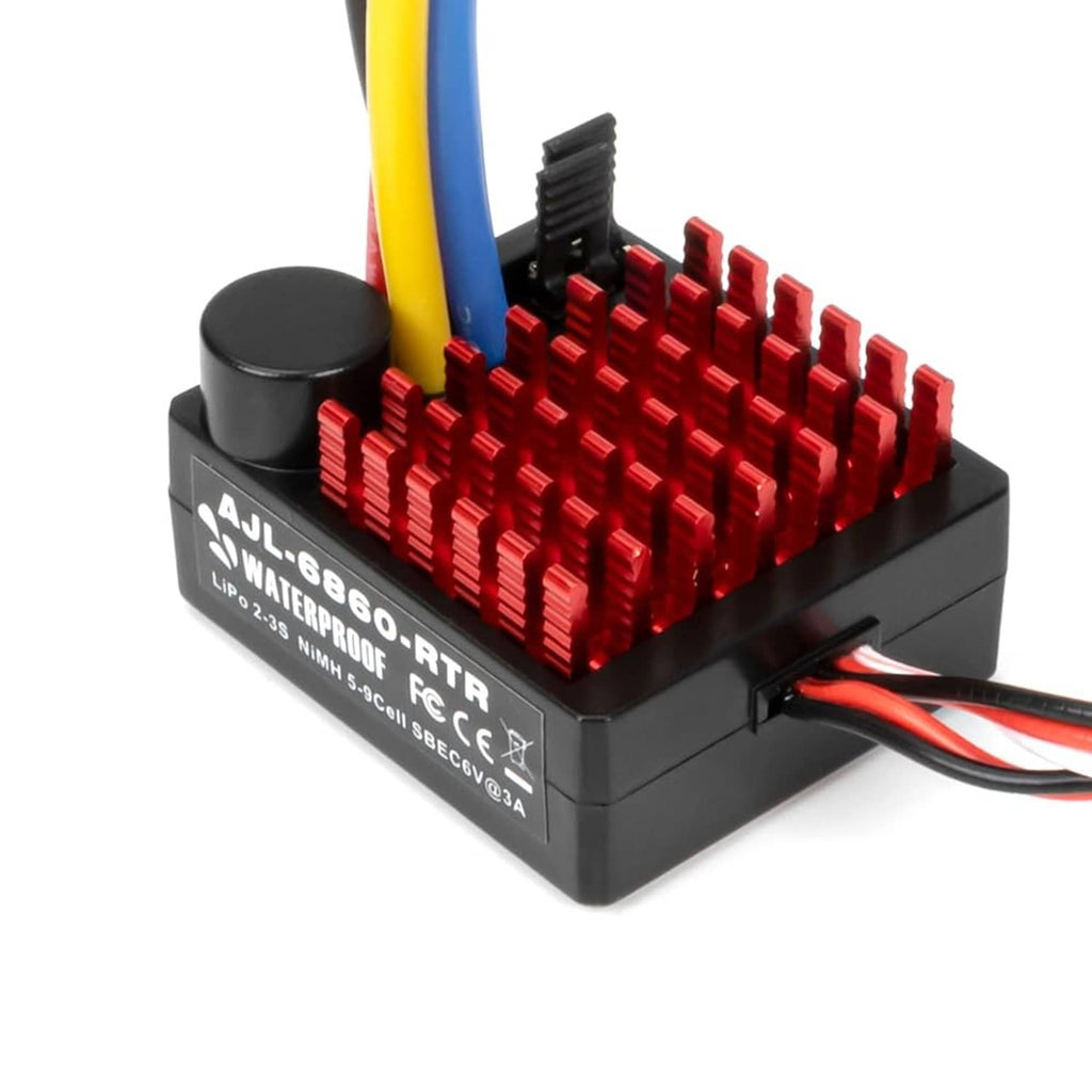 RivetOak 1/10 Rc Car Speed Controller,Waterproof 60A ESC Brushed 38*31.6*20.5Mm