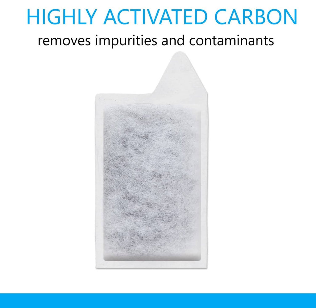 White highly activated carbon filter cartridge media insert