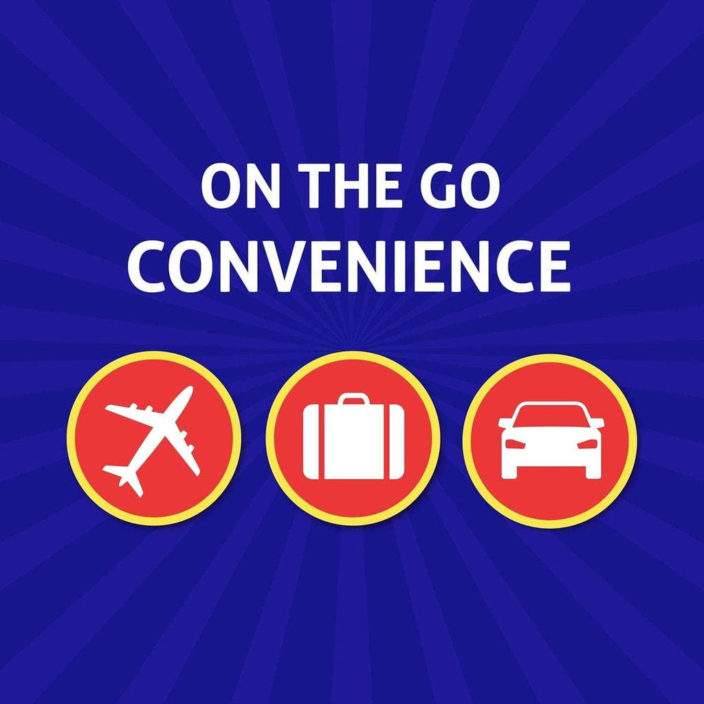 On the go convenience icons for Dad's root beer zero sugar drink mix