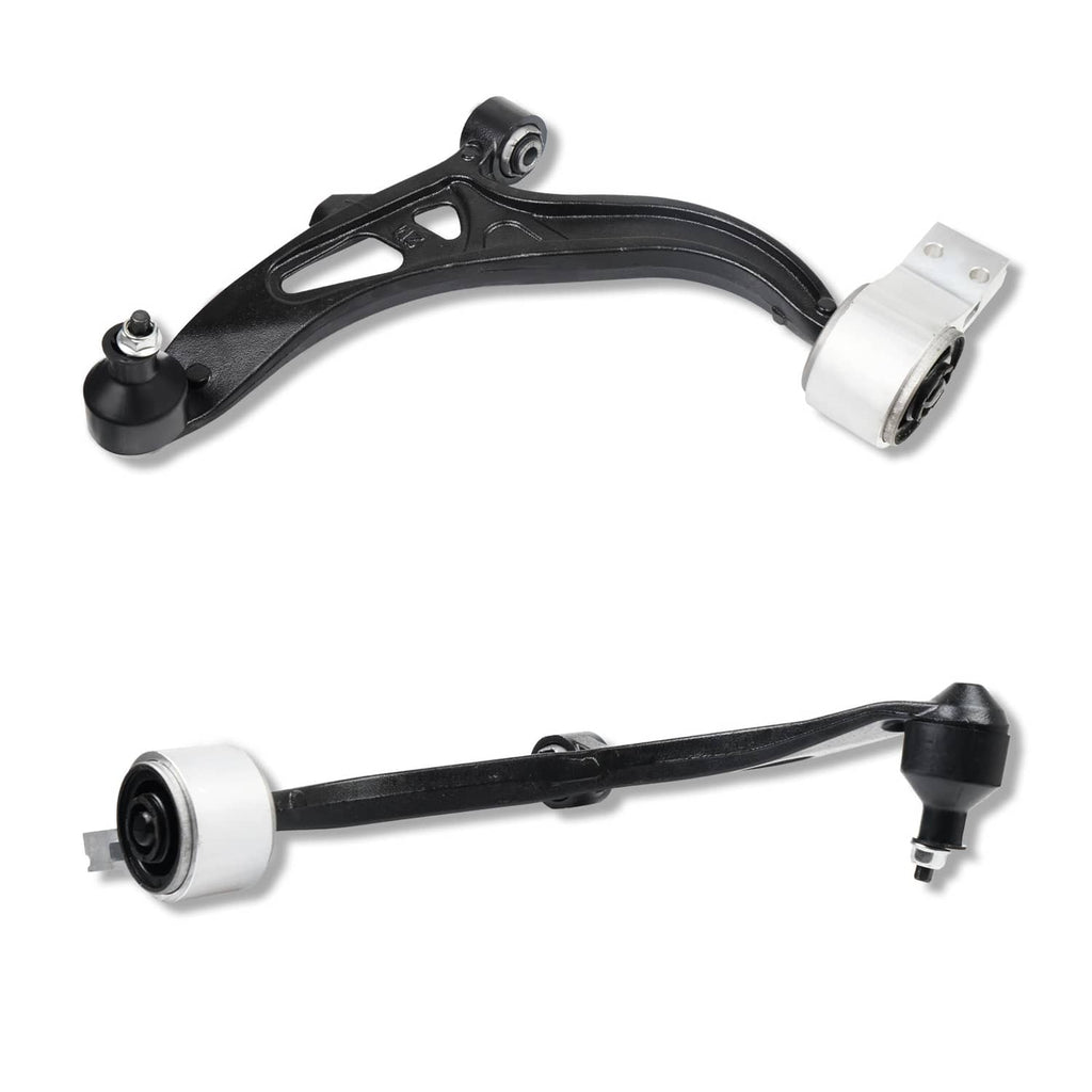 Two front control arms with ball joints and mounting brackets