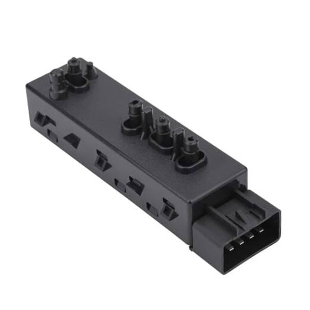 Power seat switch module with dark panel and recline adjustment buttons