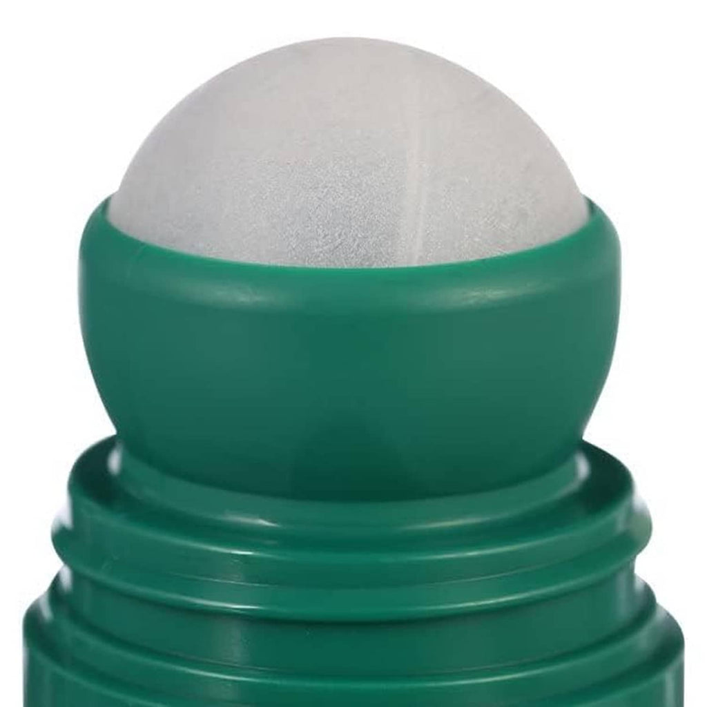 Green roll-on antiperspirant bottle cap top view