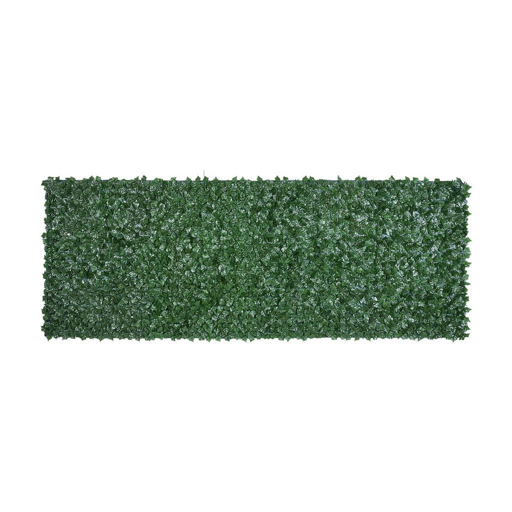 Artificial faux ivy privacy fence screen panel, green leaf coverage, rectangular panel