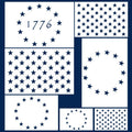 Star stencil templates set with scattered stars and star wreath patterns, 3 sizes
