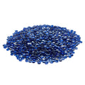 Cobalt blue round fire pit glass stones, 3/4 in size, glossy beads for filling pits