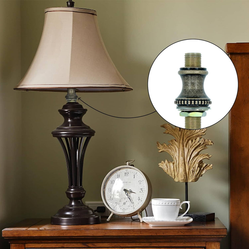 Lamp lamp-cord socket adapter hardware with brass threaded base and protective ring