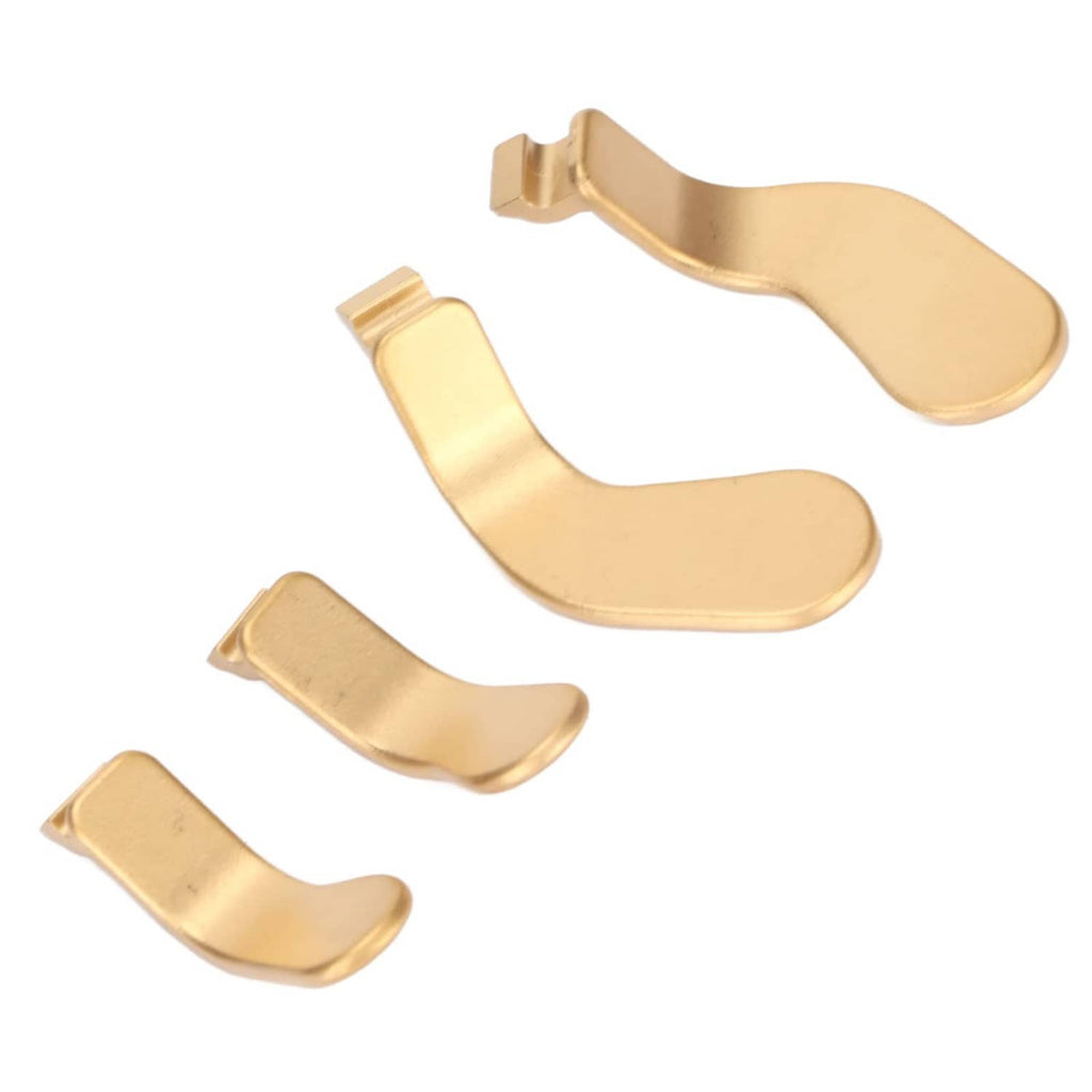 Light gold controller paddles set, curved lever replacements with mounting clips