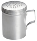 Aluminum spice dredge with handle and perforated top, 10-ounce capacity