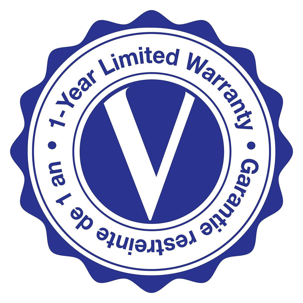 1-year limited warranty badge for Verbatim wired optical mouse