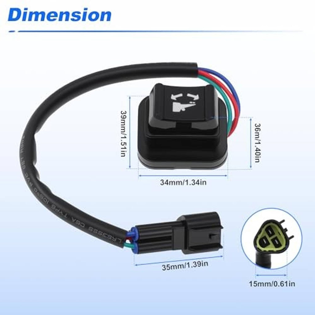 Compact trim & tilt switch with black housing and multicolor wire connector