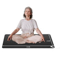 Black grounding mat with 15 ft straight cord, rectangular design for seated use