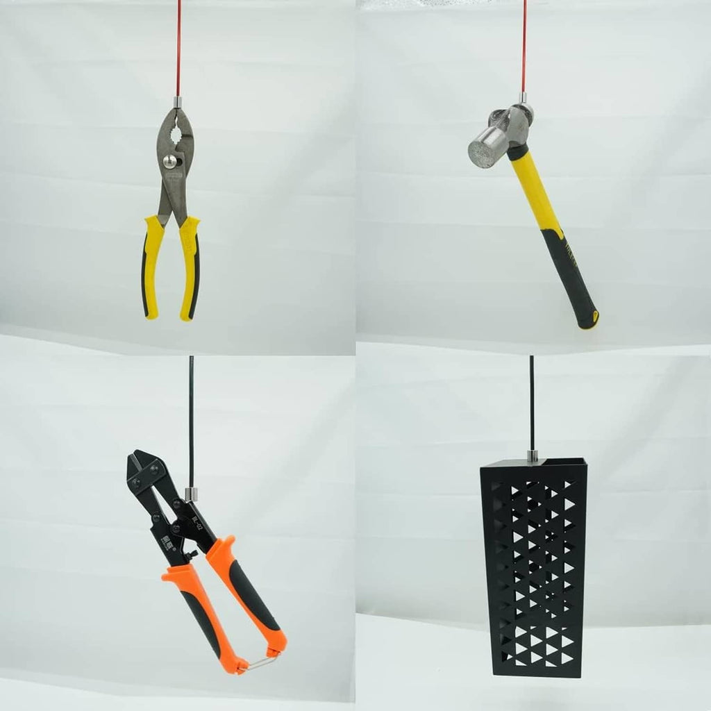 Magnetic pickup tools with metal gripper tips for lifting dropped parts