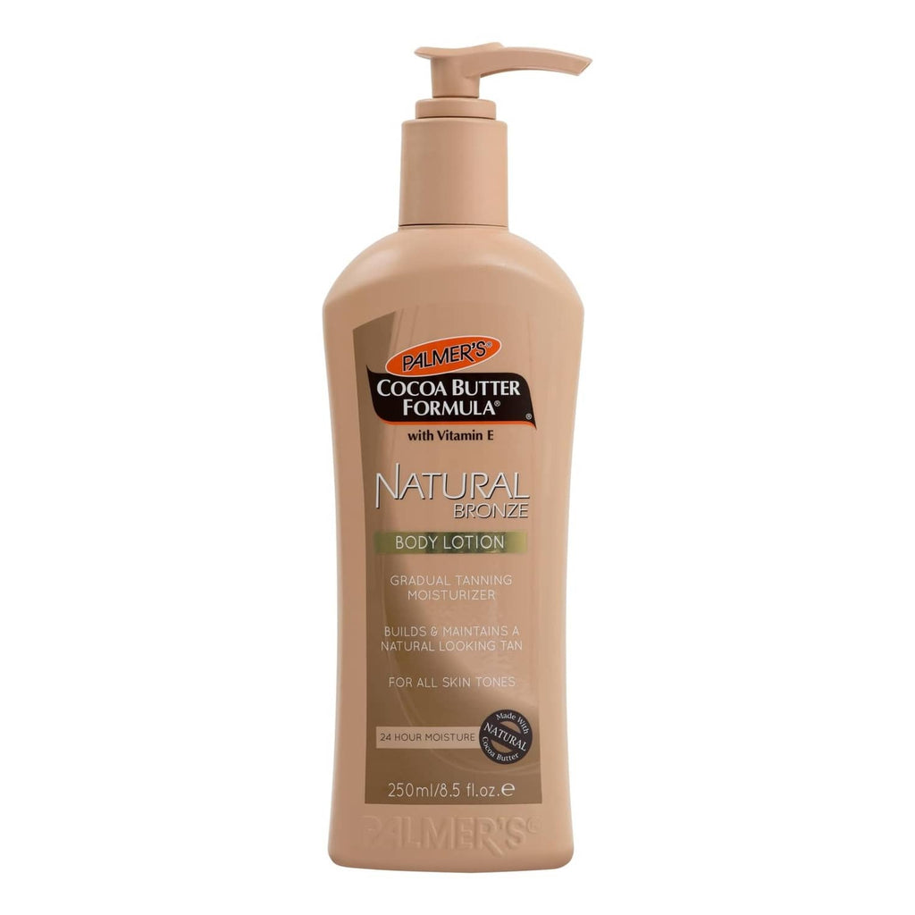 Palmer's cocoa butter body lotion bottle with pump, Natural Bronze label