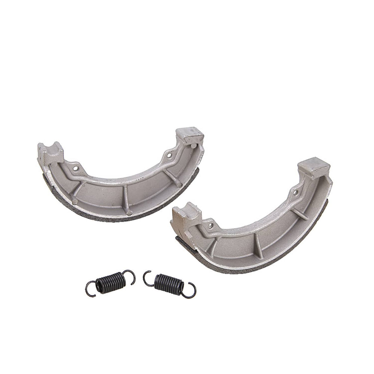 Rear brake shoes pair with springs and metal backing shoes