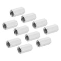 Hex coupling nuts set with M10x1 fine internal thread, silver metal hex sleeve
