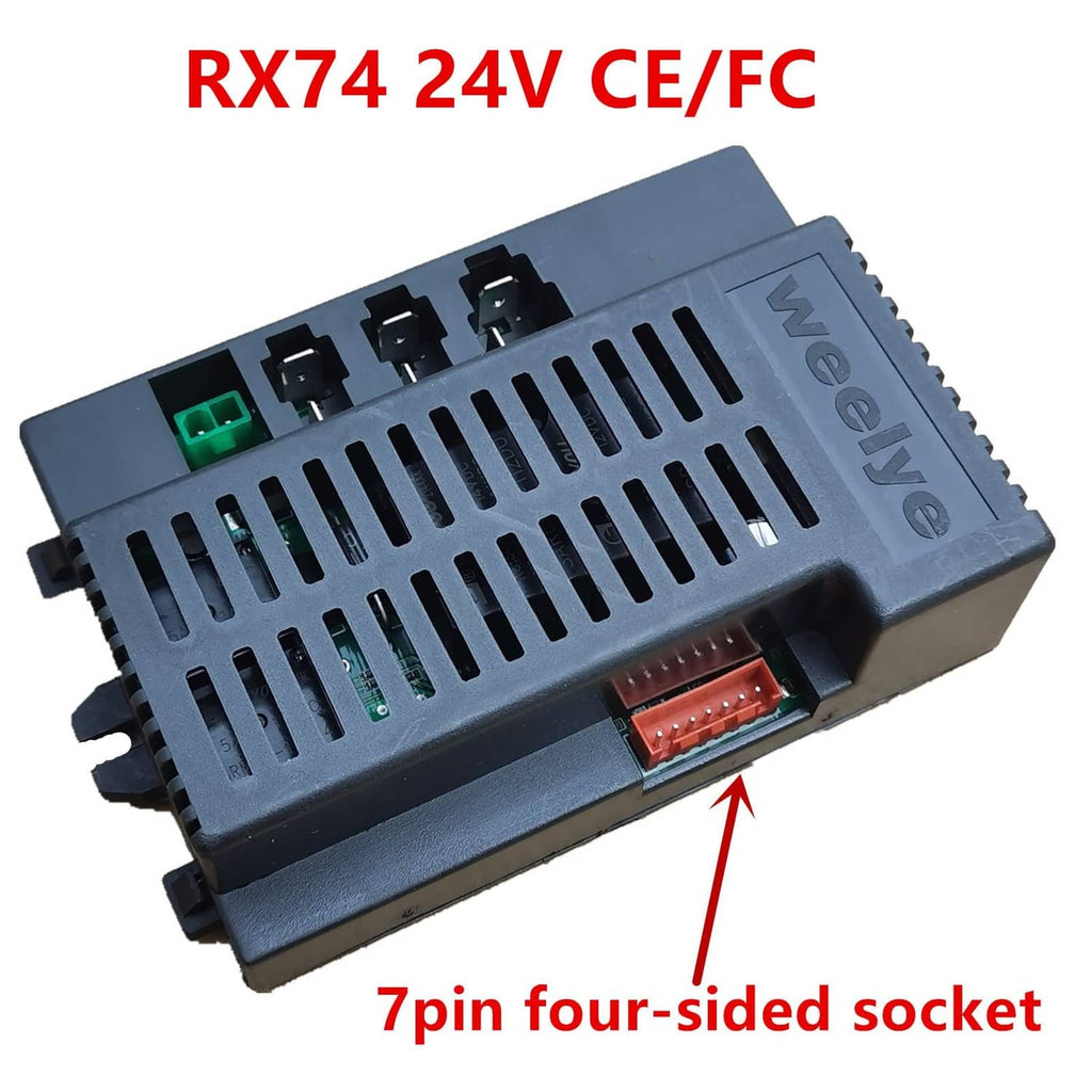 Weelye RX74 24V receiver module with green terminal and 7-pin connector