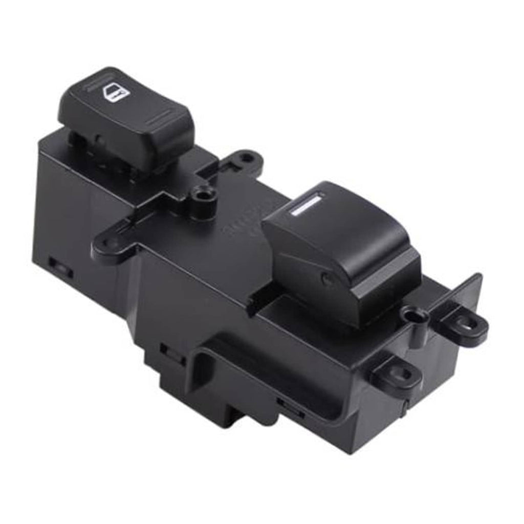 Front power window switch with rocker button, dark gray/black plastic housing