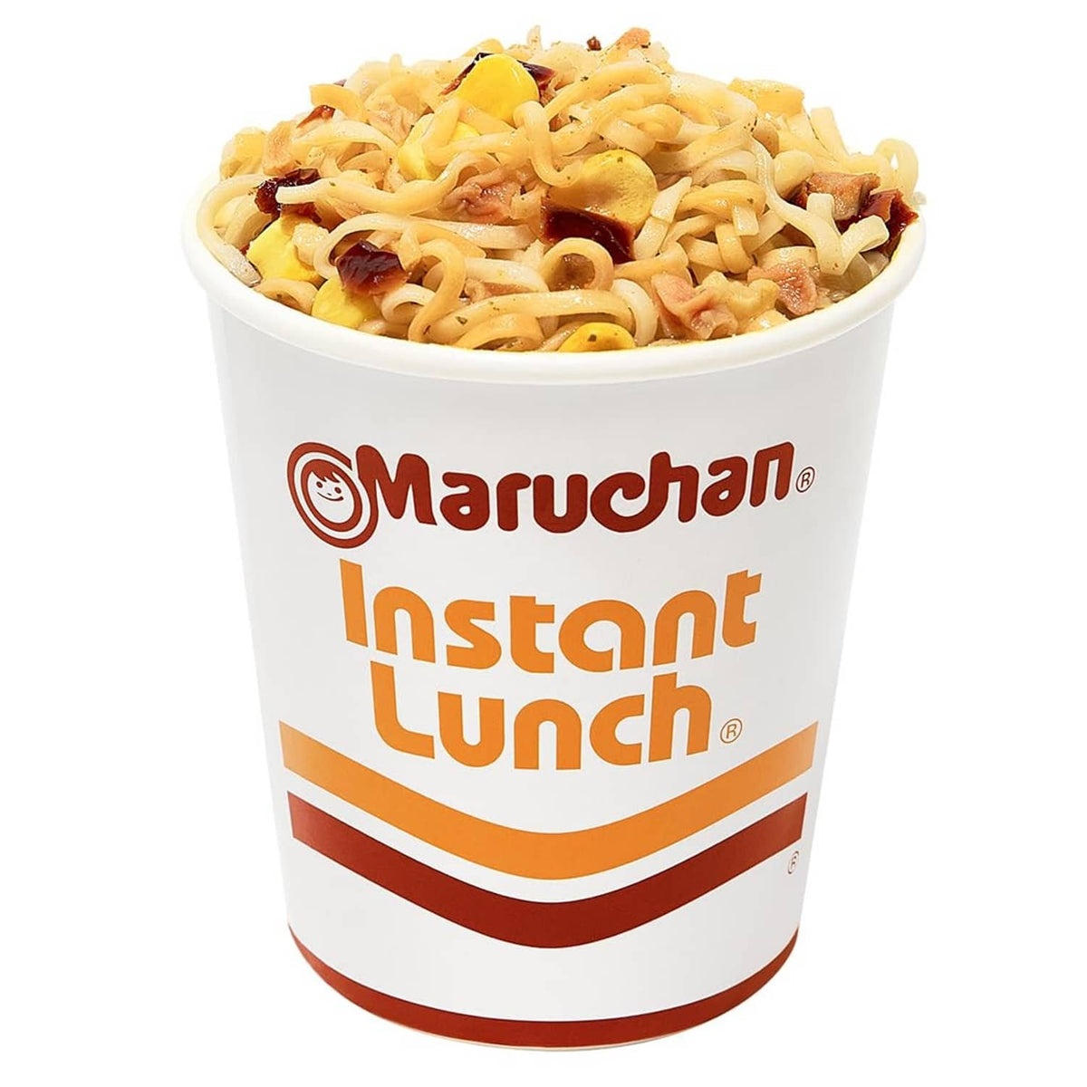 Maruchan Instant Lunch ramen noodle cup with noodles, Hot & Spicy Chicken flavor label