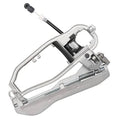 Front door handle carrier assembly with linkage and spring, gray metal