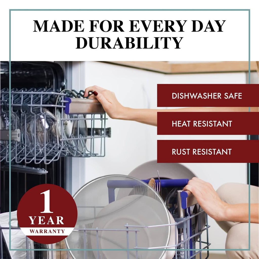 Stainless splatter screen placed in a dishwasher rack with wire frame.