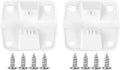Cooler hinge replacement kit: white plastic hinge plates with stainless screws