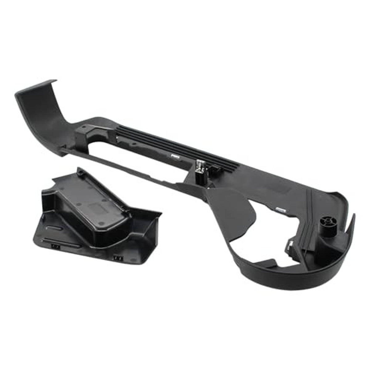 Black front driver seat side trim panel bezel cover set with separate mounting components