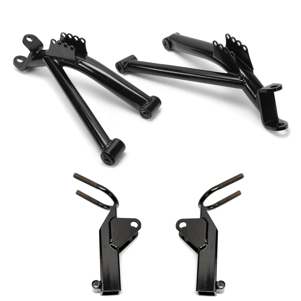 Set of black A-arm lift arms with curved legs and two lower brackets