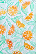 3D embossing folder with textured lemon and citrus slice pattern for paper crafting