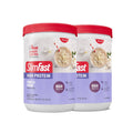 Two SlimFast high-protein vanilla cream tubs with red lids, 11.01 oz pack of 2