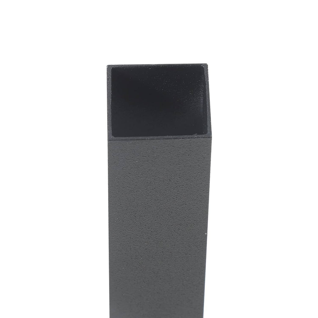 Black hollow square aluminum baluster post profile