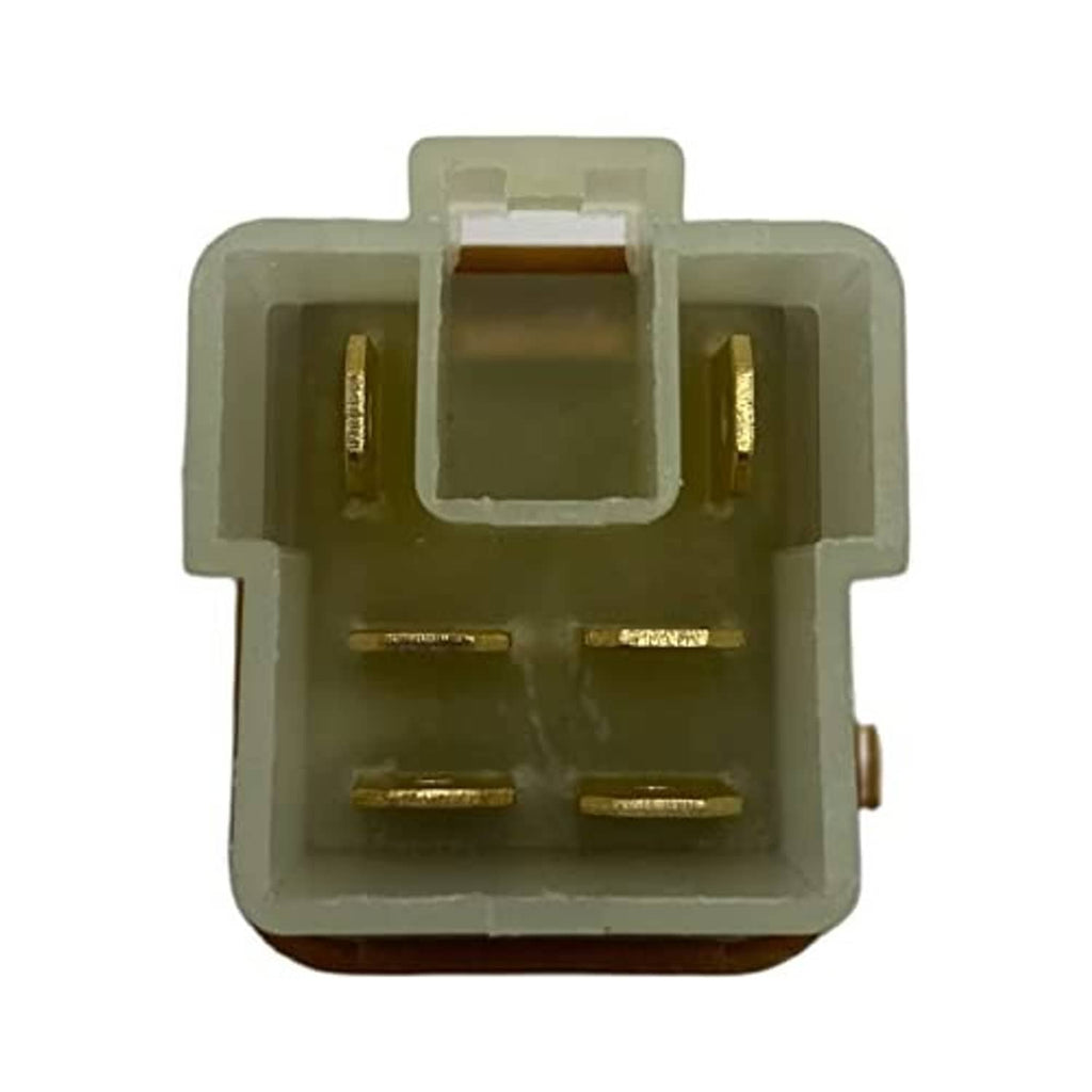 Radiator fan relay socket with multiple gold pins and side mounting tab