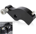 Black motorcycle shift arm bracket with threaded hole and included bolt