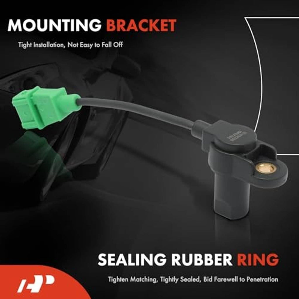 Camshaft position sensor with mounting bracket and sealing rubber ring on cable