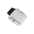 Silver ignition control module with black connector and two mounting tabs