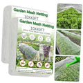 Fine mesh garden insect netting sheet set, translucent white, 10x43 ft size
