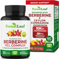 ForestLeaf dual berberine HCL supplement bottle with 90 capsules and matching box