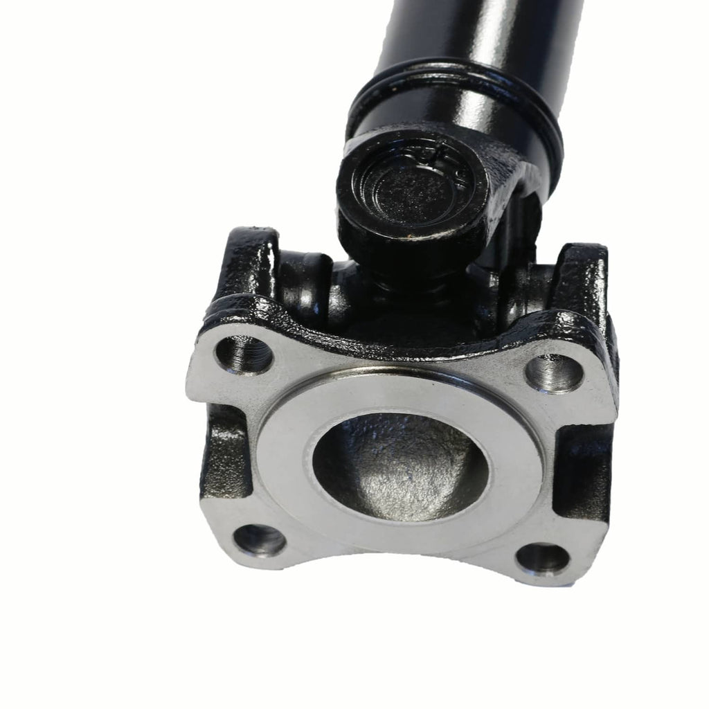 Front drive shaft yoke with bolt flange and circular joint opening