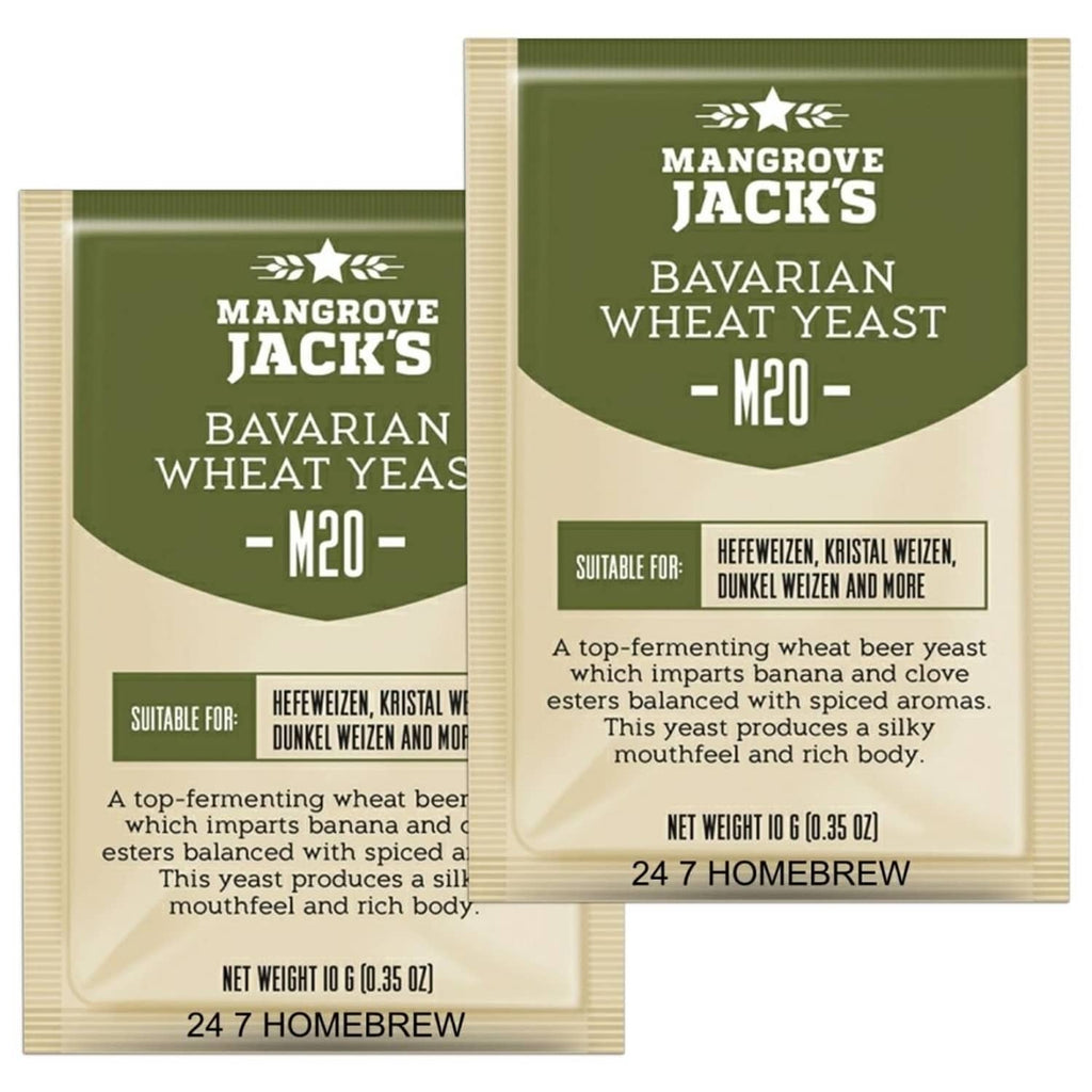 Mangrove Jack's Bavarian wheat yeast pack (2 count), M20, homebrewing sachets