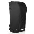 Black golf bag rain hood cover with zip front and elastic drawstring