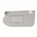 Light gray left driver sun visor with vanity mirror and wiring