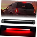 LED third brake light, slim black housing with glowing red light strip